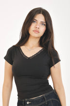 Lace (V) tank top