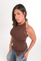trim halter neck top