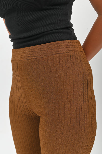 High Waisted Casual Striped Flare pants