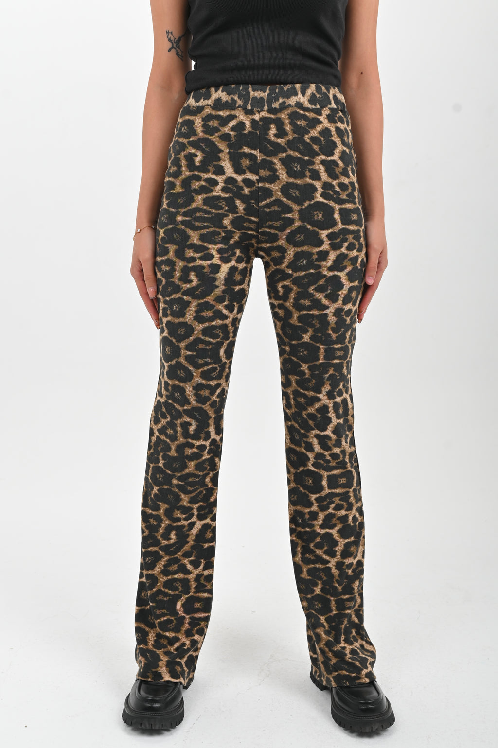 High Waisted Casual Striped Flare pants