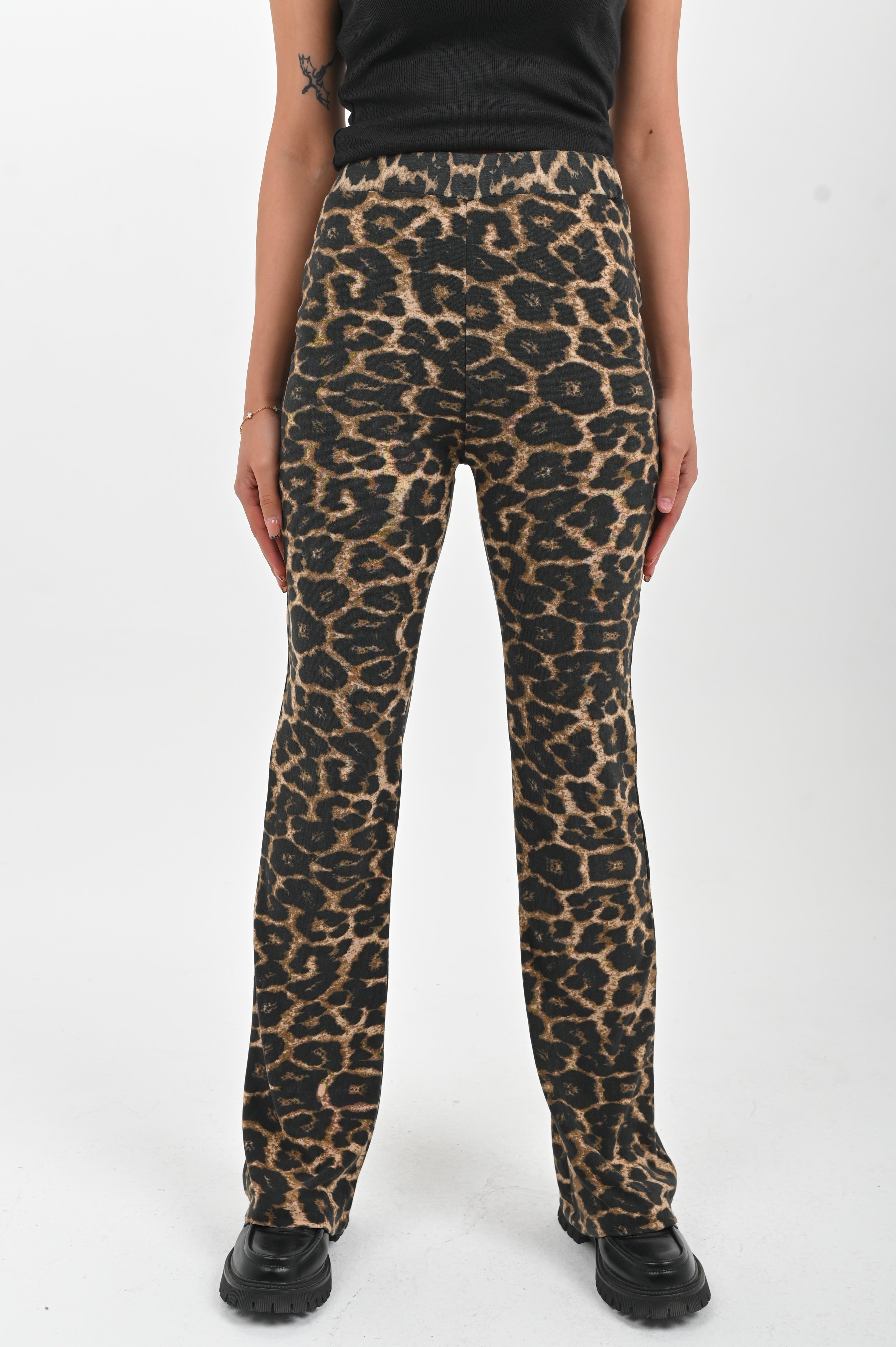 High Waisted Casual Striped Flare pants