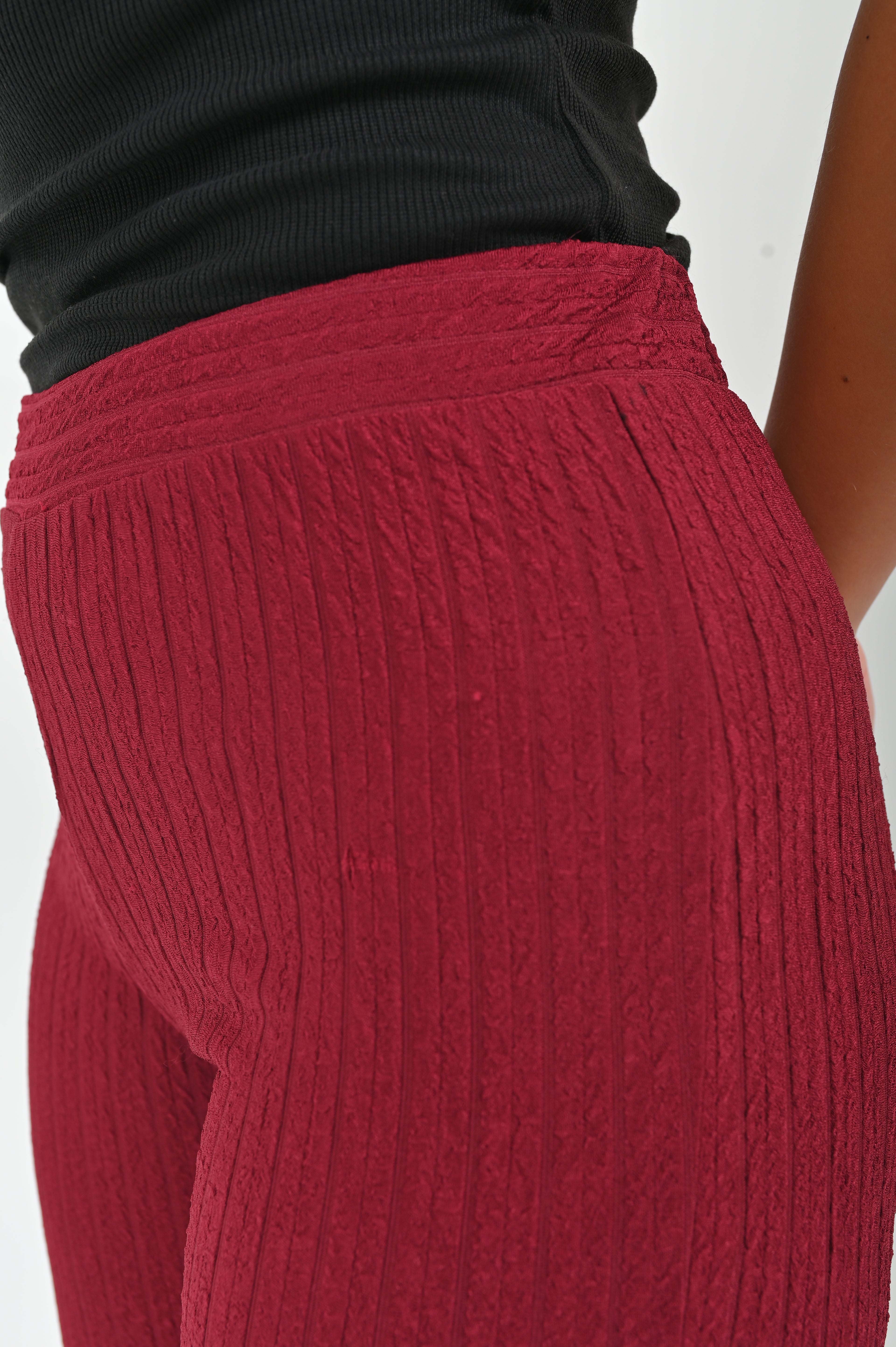 High Waisted Casual Striped Flare pants