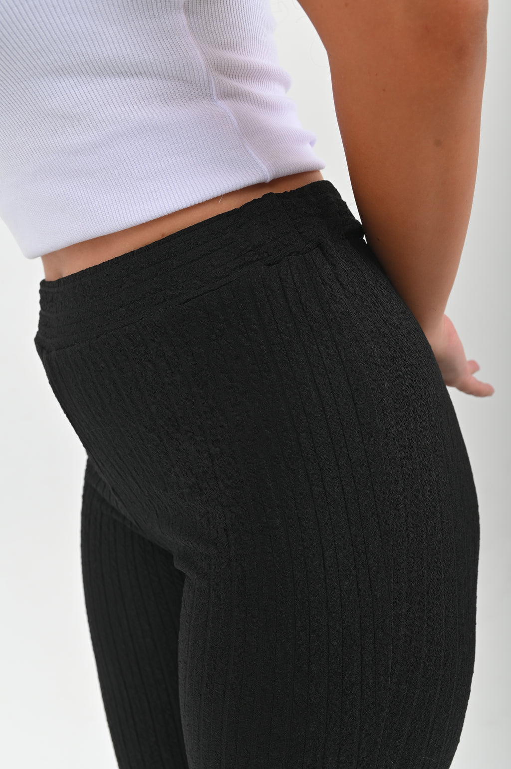 High Waisted Casual Striped Flare pants