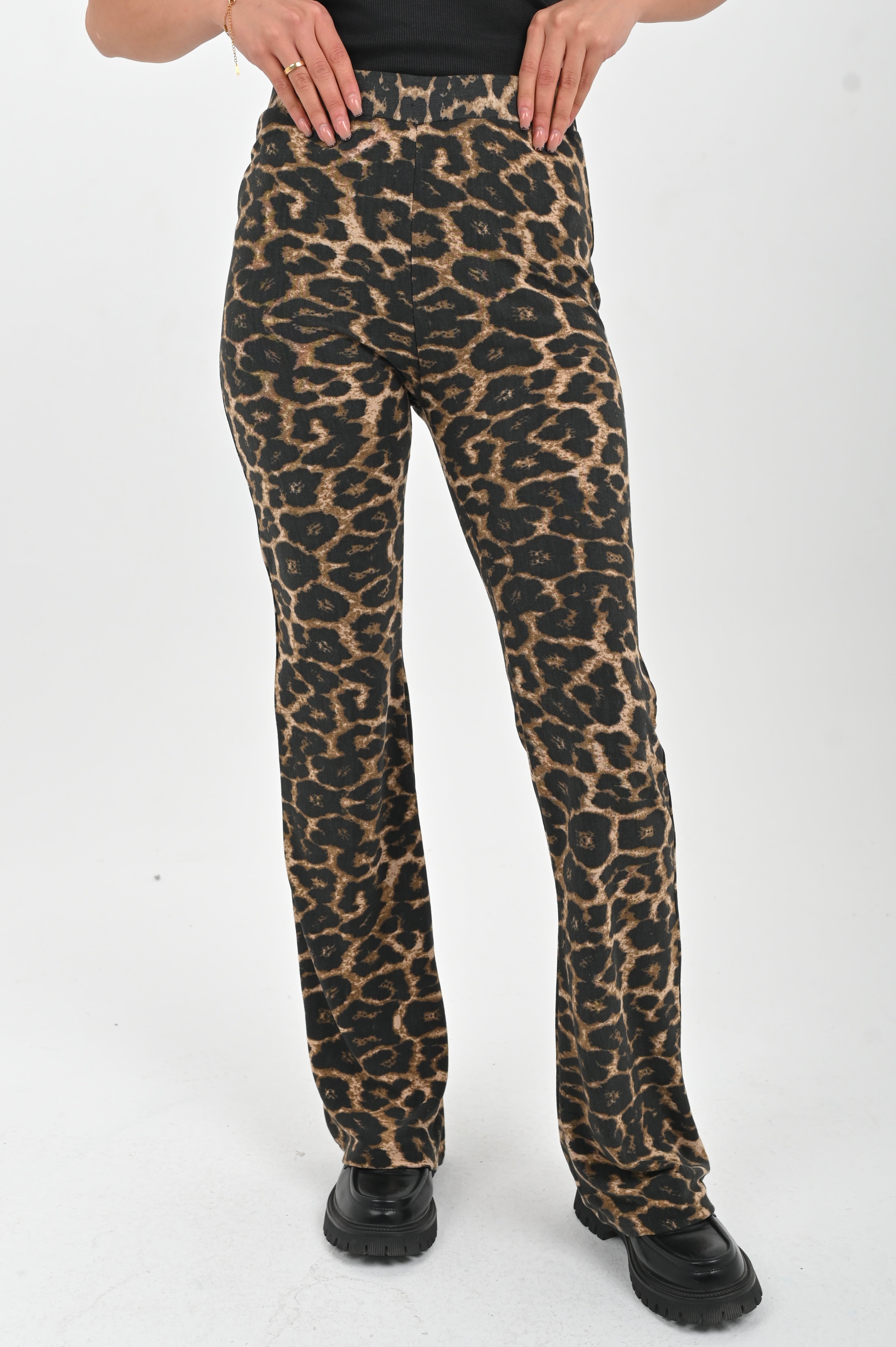 High Waisted Casual Striped Flare pants