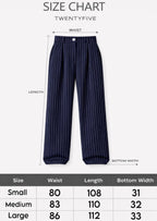 Pinstripe Wide-Leg Tailored Pants