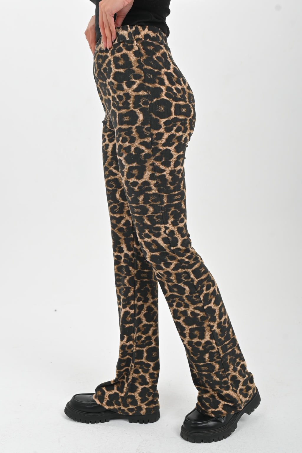 High Waisted Casual Striped Flare pants