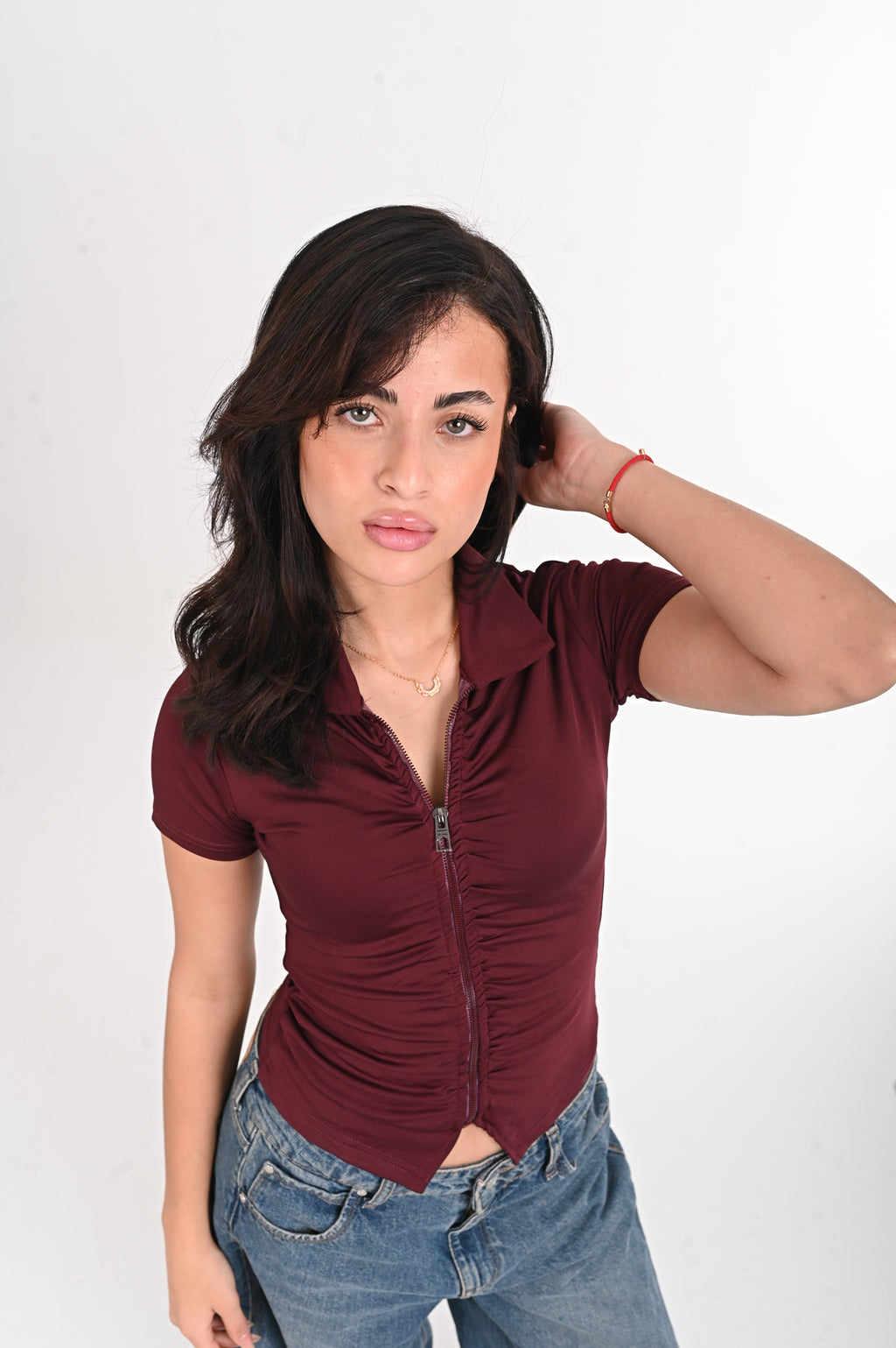 Zipper Short-sleeve