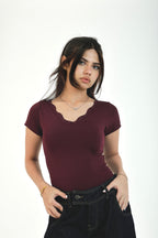 Lace (V) tank top